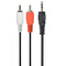 Фото - Аудіо-кабель Cablexpert 3.5 мм - 2хRCA (M/M), 0.2 м, Black (CCA-458/0.2) | click.ua