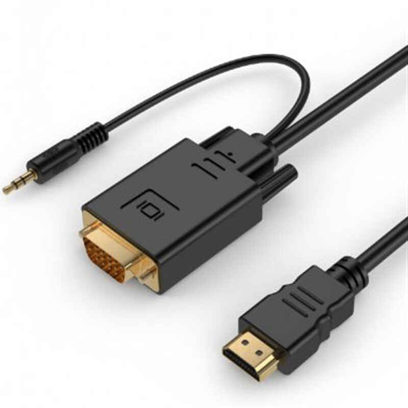 Кабель Cablexpert HDMI - VGA+3.5 мм V 1.4 (M/M), 1.8 м, черный (A-HDMI-VGA-03-6) пакет