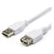 Фото - Кабель Atcom USB - USB V 2.0 (M/F), подовжувач, 0.8 м, білий (3788) | click.ua