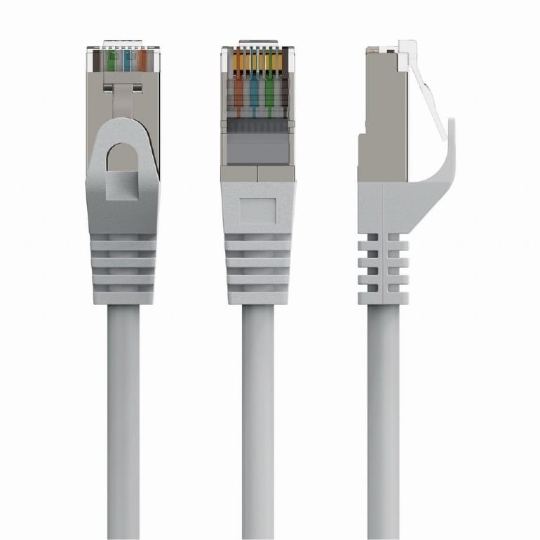 Патч-корд Cablexpert (PP6-0.25M) FTP, литой, 50u "штекер с защелкой, 0.25 м, серый