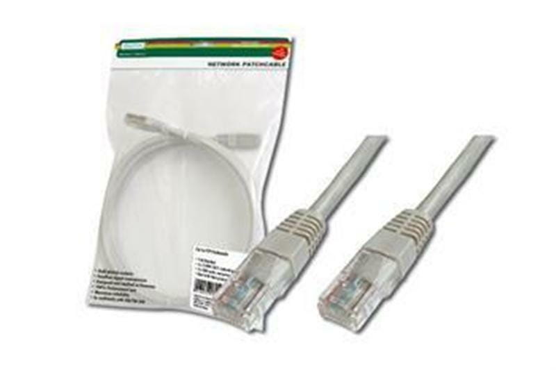 Патч-корд Digitus (DK-1511-015) cat.5e, UTP, 1.5м, AWG 26/7, PVC, сірий
