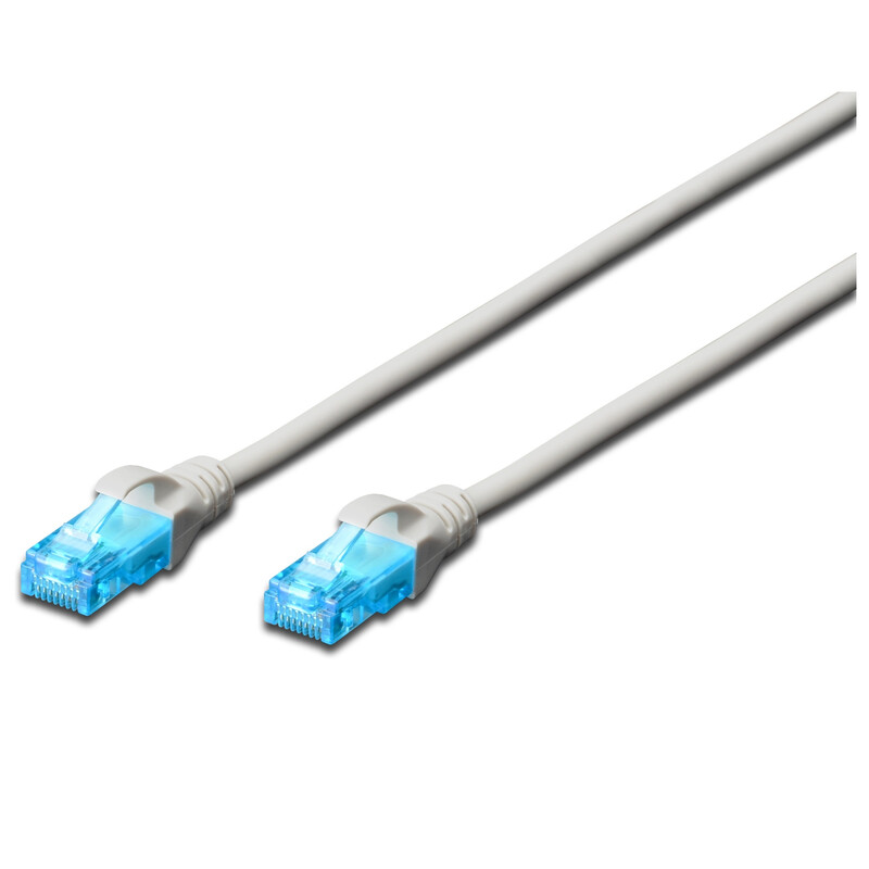 Патч-корд Digitus (DK-1512-030) cat.5e, UTP, 3 м, AWG 26/7, CCA, PVC, серый