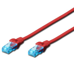 Патч-корд Digitus (DK-1512-030/R) cat.5e, UTP, 3 м, AWG 26/7, CCA, PVC, червоний