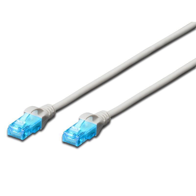 Патч-корд Digitus (DK-1512-200) cat.5e, U/UTP, 20 м, AWG 26/7, CCA, PVC, серый
