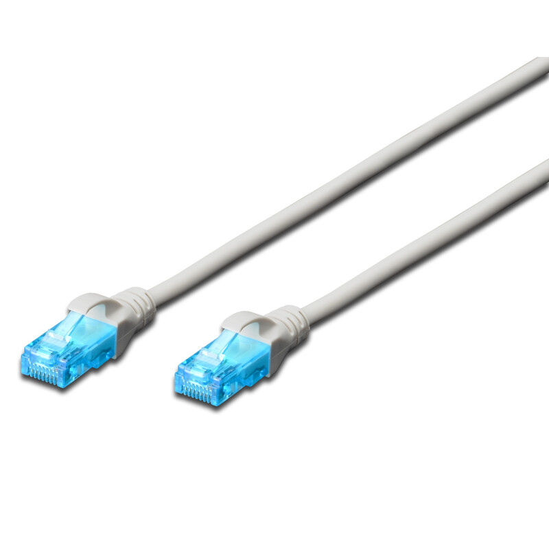 Патч-корд Digitus (DK-1512-300) cat.5e, U/UTP, 30 м, AWG 26/7, CCA, PVC, сірий