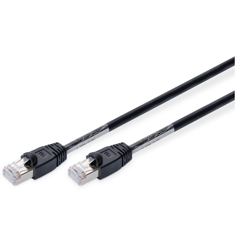 Патч-корд Digitus (DK-1644-010/BL-OD) cat.6, S-FTP, 1м, AWG 27/7, FRPE, outdoor, чорний