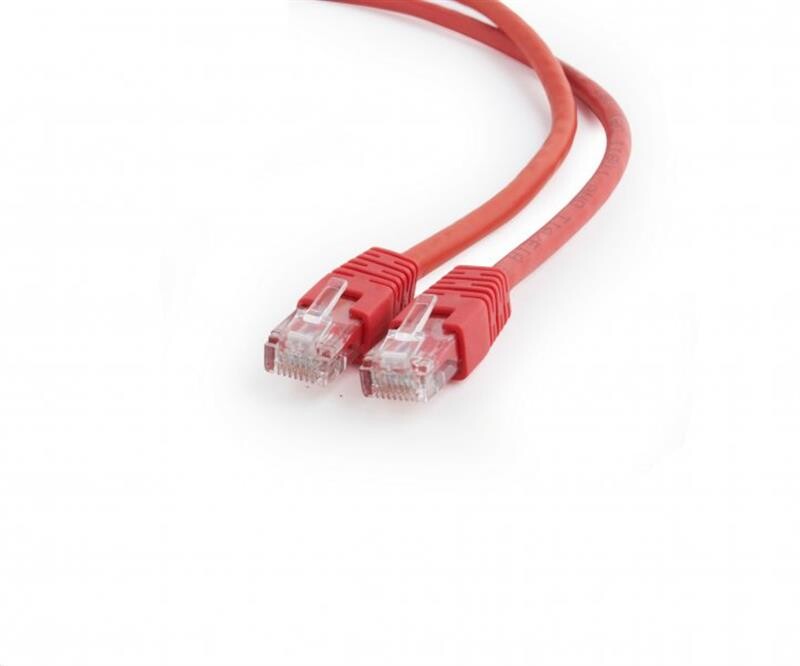 Патч-корд UTP Cablexpert (PP6U-1M/R) cat.6, літий, 50u штекер із засувкою, 1 м, червоний