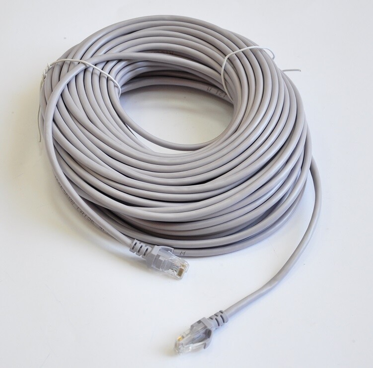 Патч-корд литий, UTP, RJ45, Cat.5e, 25m, сірий