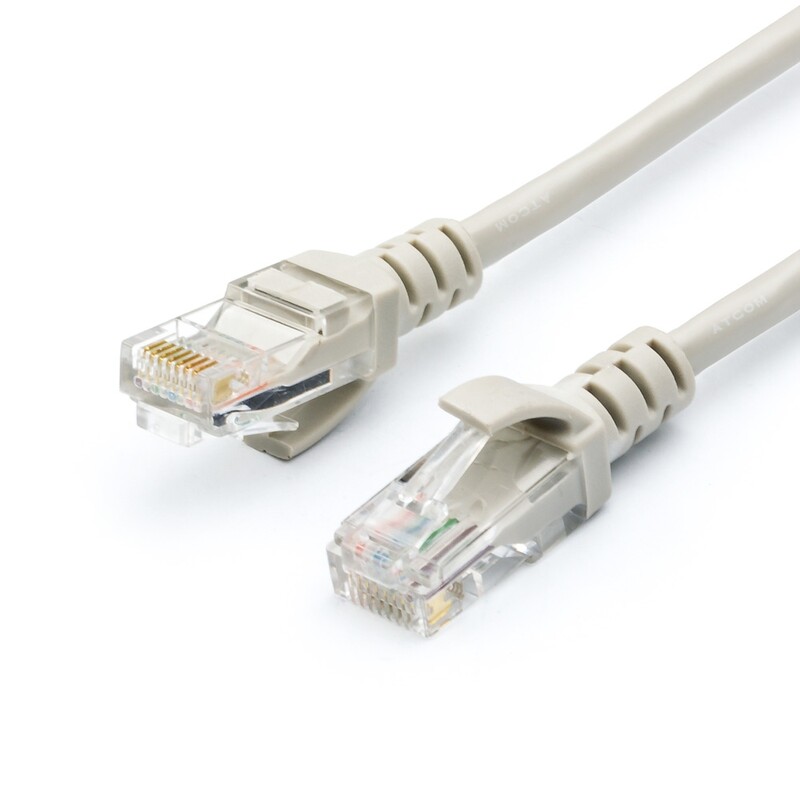 Патч-корд литий, UTP, RJ45, Cat.5e, 25m, сірий