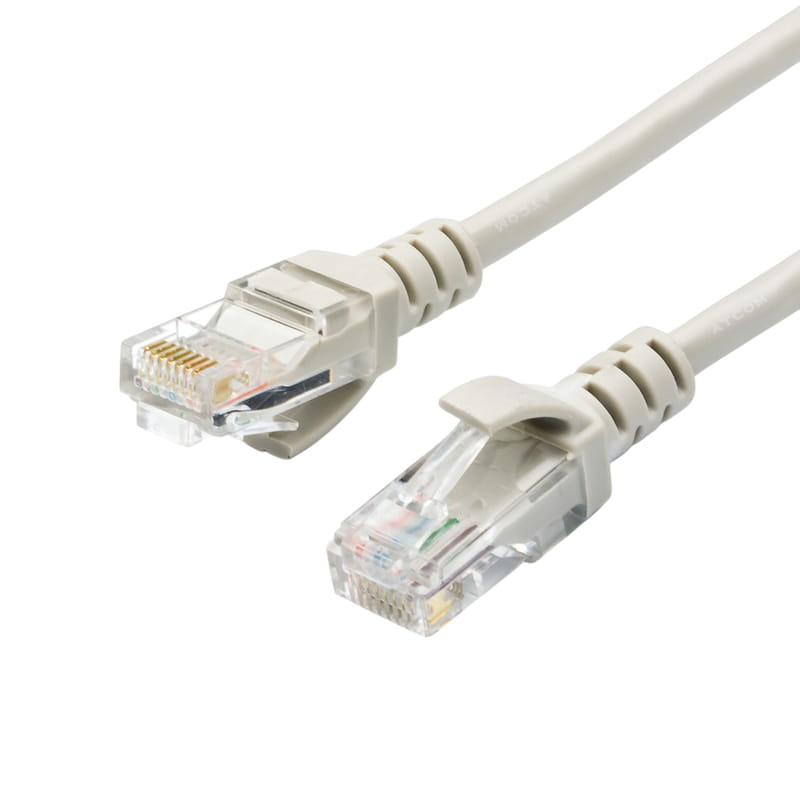 Патч-корд литой, UTP, RJ45, Cat.5e, 2m, серый