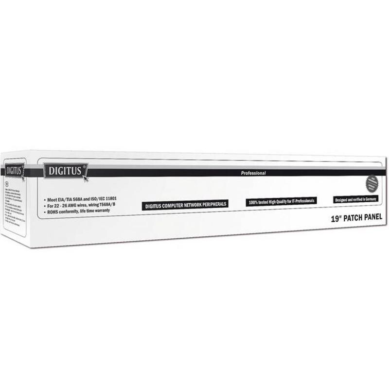 Патч-панель Digitus (DN-91524S) 19" 1U 24 порта 5e FTP в сборе