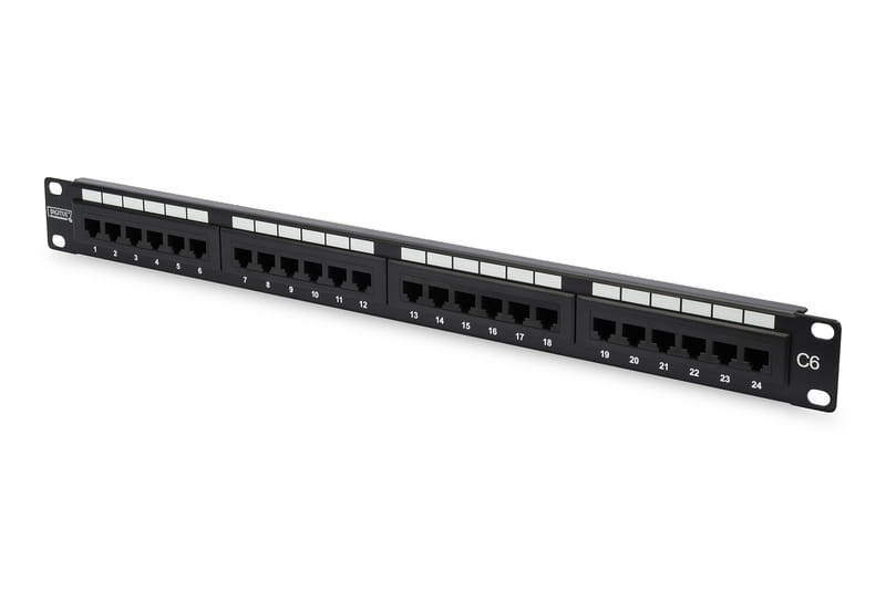 Патч-панель Digitus (DN-91624U) 19" 1U 24 порта Cat. 6 UTP