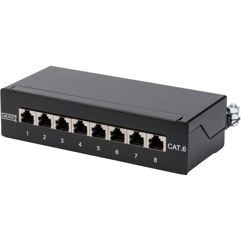 Патч-панель Digitus (DN-91608SD) Desktop 1U, 8 портов, Cat.6 STP в сборе