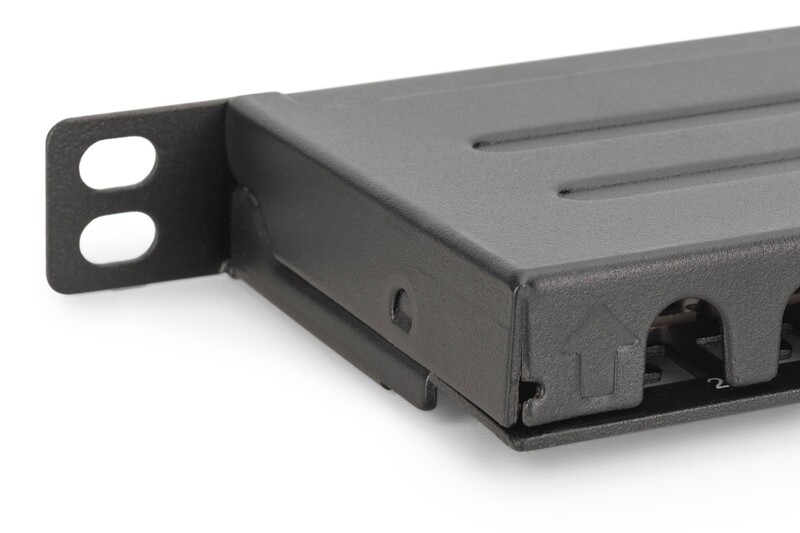 Патч-панель Digitus (DN-91624S-SL-SH) 19" 0.5U, 24 порта, Cat.6 STP в зборі