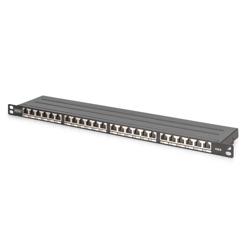 Патч-панель Digitus (DN-91624S-SL-SH) 19" 0.5U, 24 порта, Cat.6 STP в зборі