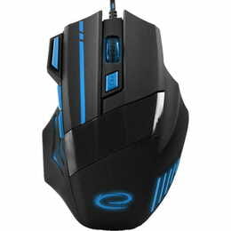 Мишка Esperanza EGM201B Wolf Black/Blue USB