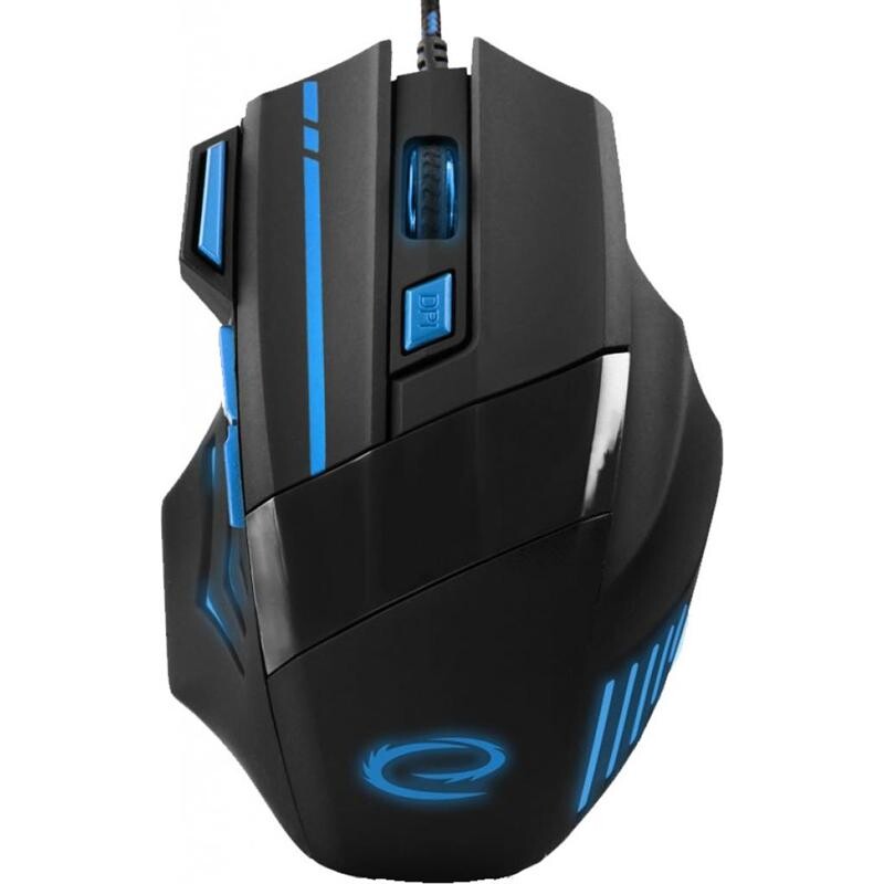 Мишка Esperanza EGM201B Wolf Black/Blue USB