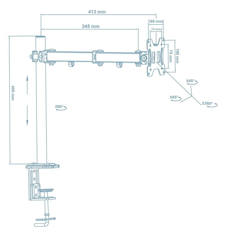 Кронштейн Walfix DM-300B (для монітора)