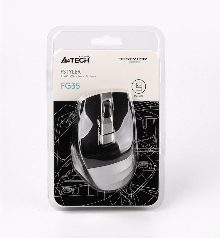 Мышь беспроводная A4Tech FG35 Grey USB