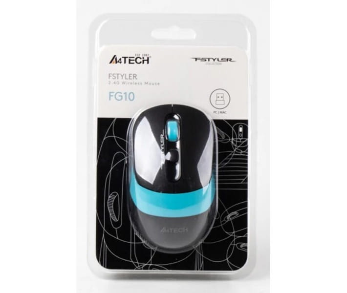Мышь беспроводная A4Tech FG10 Black/Blue USB