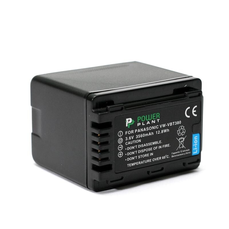Акумулятор PowerPlant Panasonic VW-VBT380 3560mAh (DV00DV1411)
