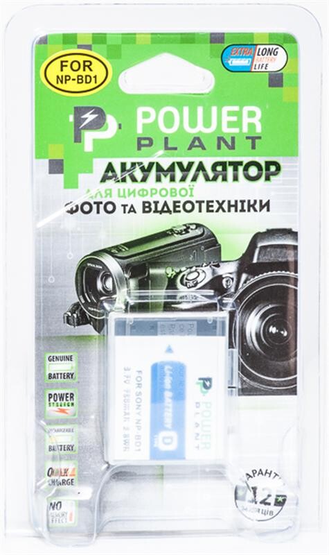 Акумулятор PowerPlant Sony NP-BD1, NP-FD1 750mAh (DV00DV1204)