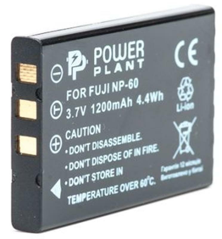 Акумулятор PowerPlant Fuji NP-60, SB-L1037, SB-1137, D-Li12, NP-30, KLIC-5000, LI-20B 1200mAh (DV00DV1047)