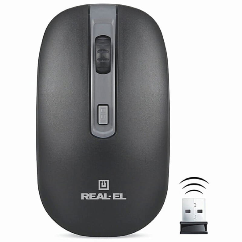 Миша бездротова REAL-EL RM-303 Black/Grey
