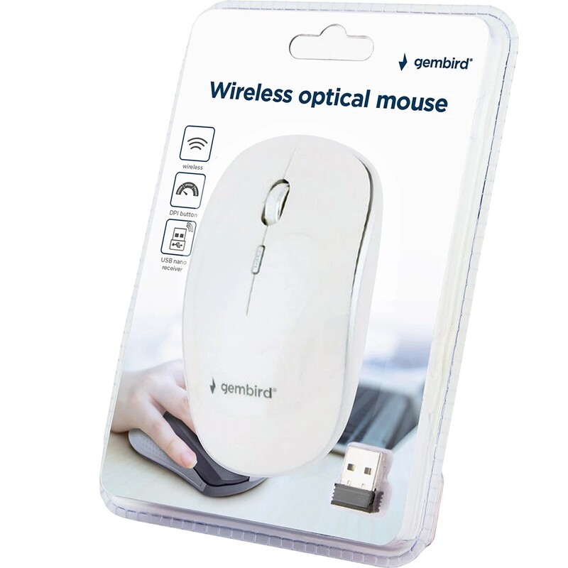 Мышь беспроводная Gembird MUSW-4B-01-W White USB
