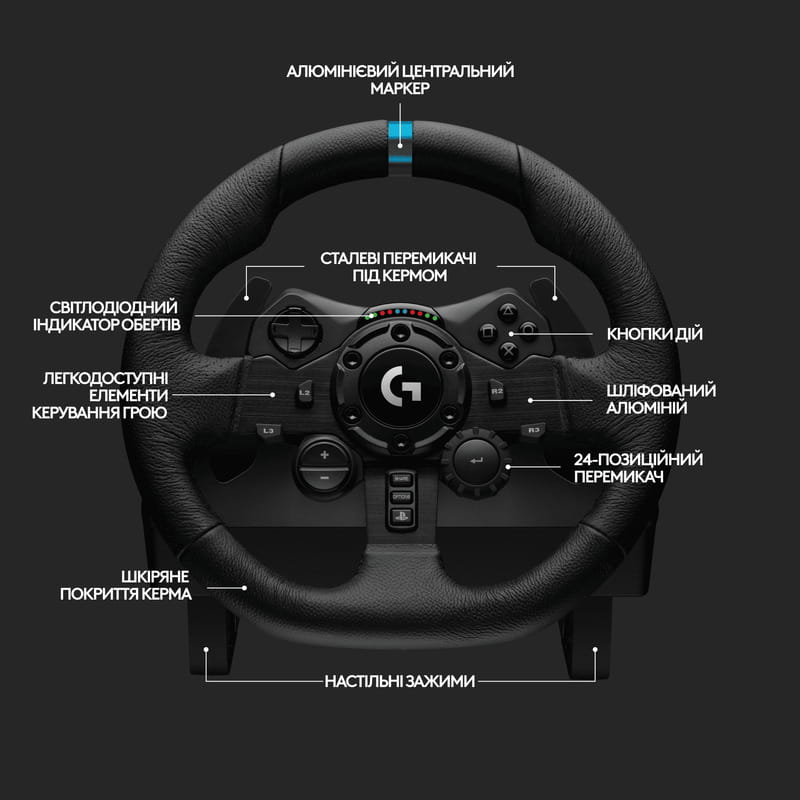 Кермо Logitech G923 for PS4 and PC Black (941-000149)
