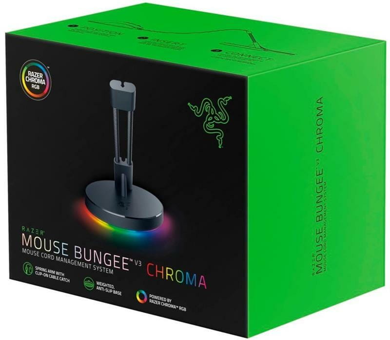 Тримач кабеля Razer Mouse Bungee V3 Chroma FRML Packaging RGB Black (RC21-01520100-R3M1)