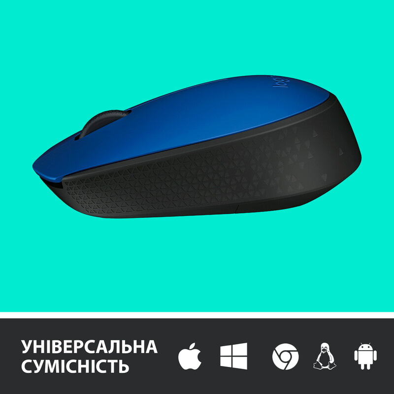 Мышь беспроводная Logitech M171 Blue/Black (910-004640)