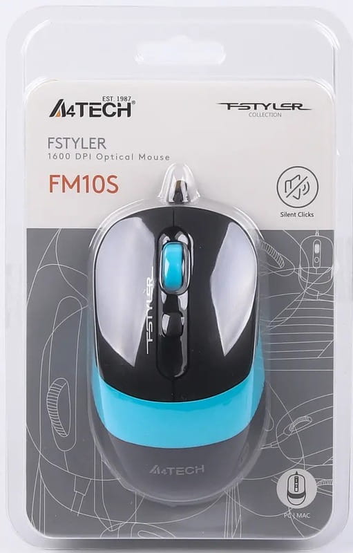 Мышь A4Tech FM10S Blue/Black
