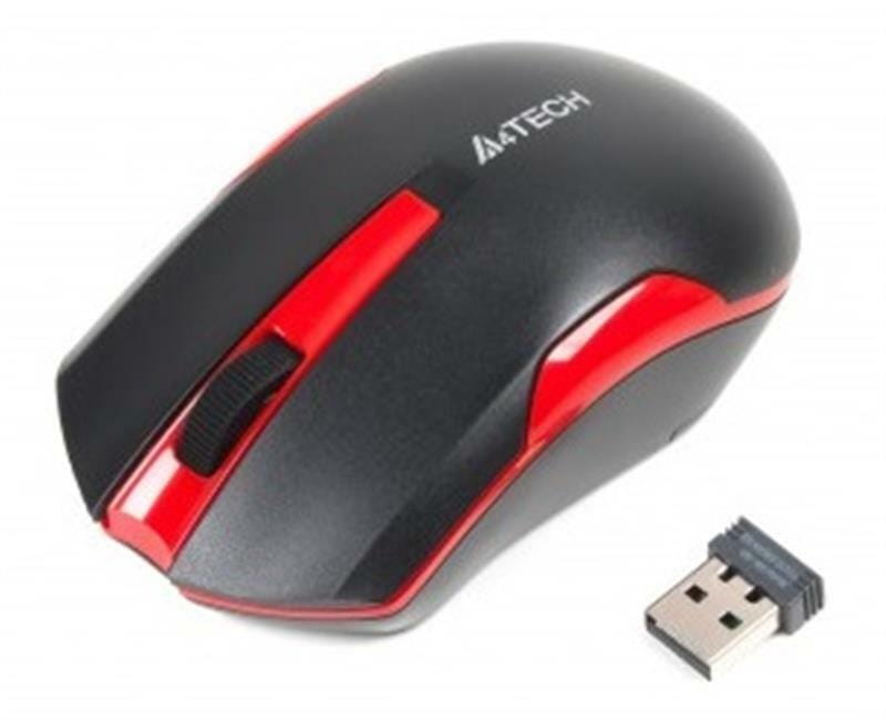 Мышь беспроводная A4Tech G3-200N Black/Red