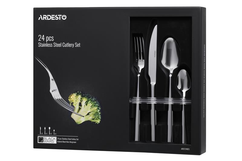 Набор столовых приборов Ardesto Black Mars (AR0724BES) 24 предмета