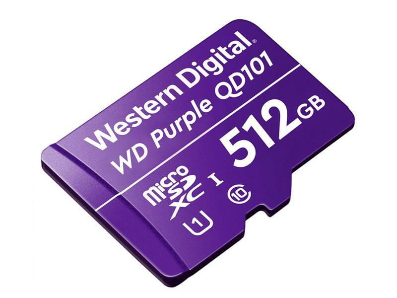 Карта памяти MicroSDHC 512GB UHS-I Class 10 WD Purple QD101 (WDD512G1P0C)