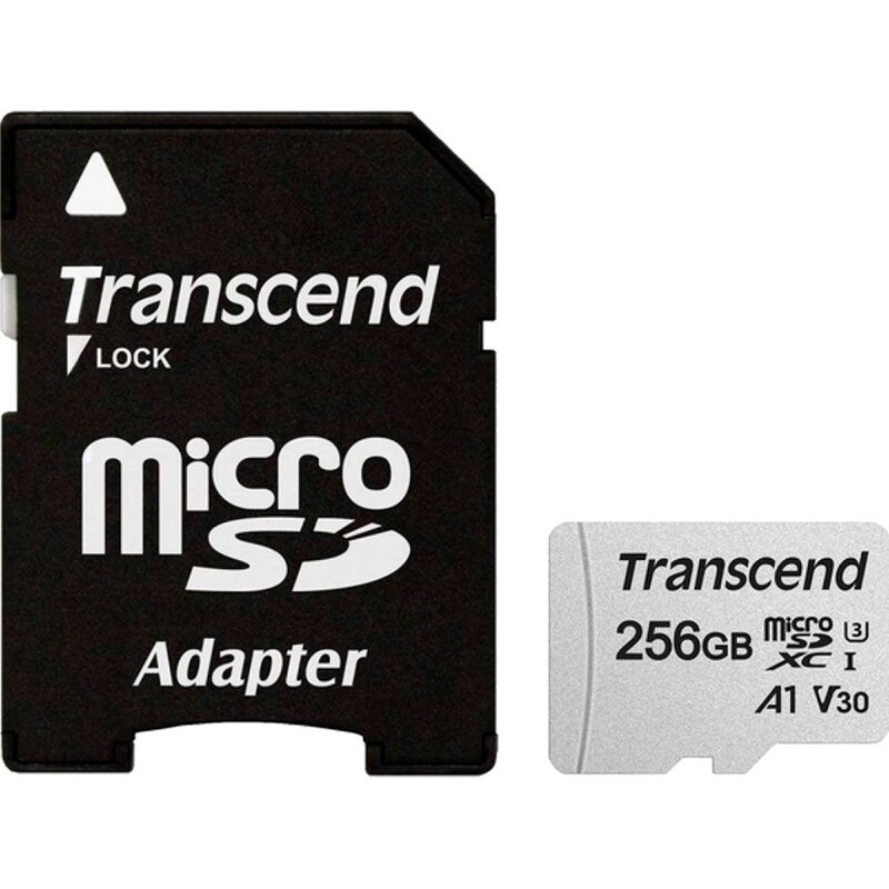 Карта пам`ятi MicroSDXC 256GB UHS-I/U3 Class 10 Transcend 300S A1 + SD-adapter (TS256GUSD300S-A)