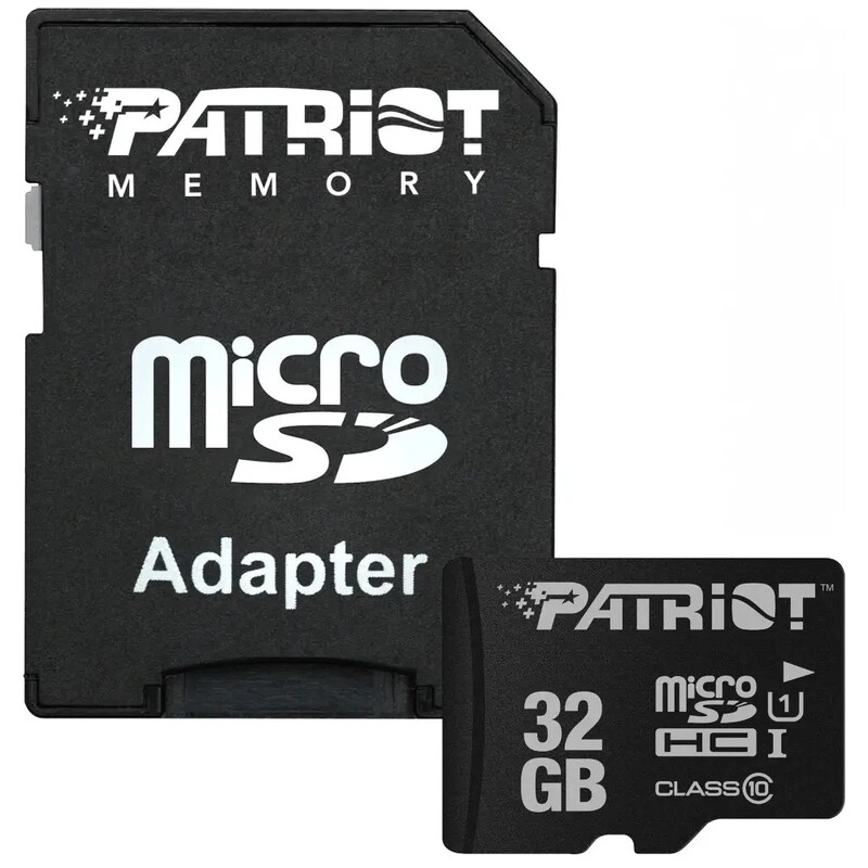 Карта памяти MicroSDHC  32GB UHS-I Class 10 Patriot LX + SD-adapter (PSF32GMCSDHC10)
