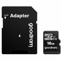 Карта пам`яті MicroSDHC 16GB UHS-I Class 10 Goodram + SD-adapter (M1AA-0160R12)