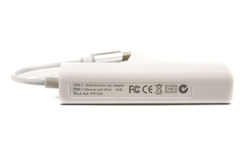 Концентратор USB3.1 PowerPlant CA910397 White 3хUSB2.0+Ethernet