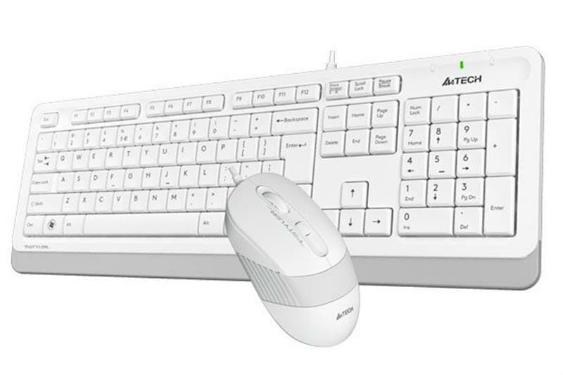 Комплект (клавиатура, мышь) A4Tech F1010 White