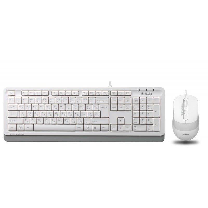Комплект (клавиатура, мышь) A4Tech F1010 White