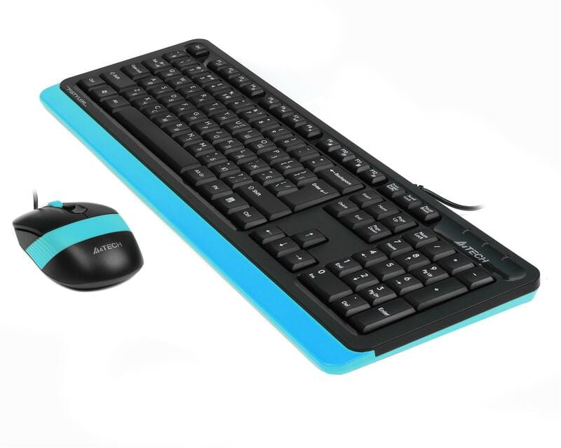 Комплект (клавиатура, мышь) A4Tech F1010 Black/Blue