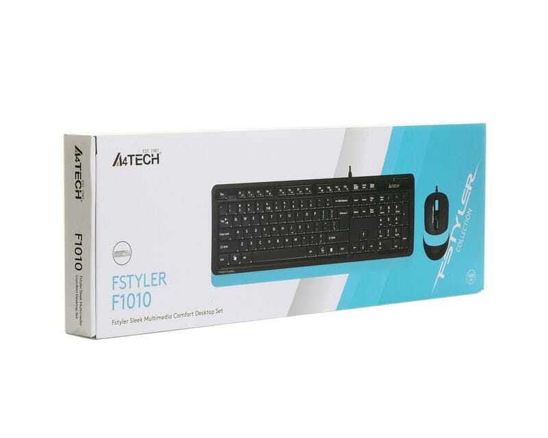 Комплект (клавиатура, мышь) A4Tech F1010 Black/Blue
