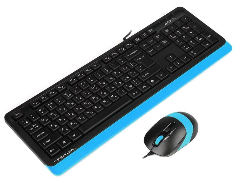 Комплект (клавиатура, мышь) A4Tech F1010 Black/Blue