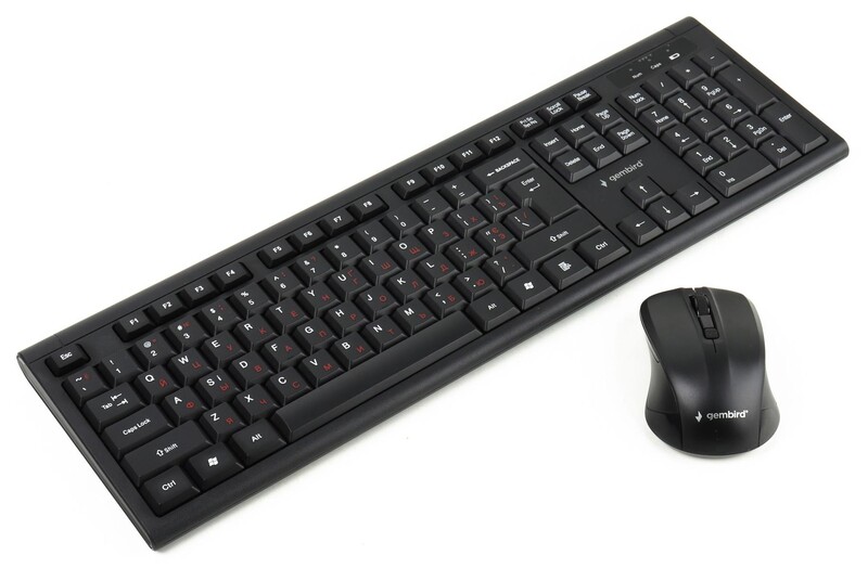Комплект (клавіатура, миша) бездротовий Gembird KBS-WM-03-UA Black