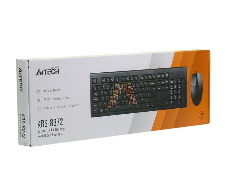 Комплект (клавиатура, мышь) A4Tech KR-8372 Black