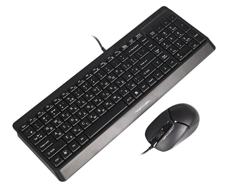 Комплект (клавіатура, миша) A4Tech F1512 Black