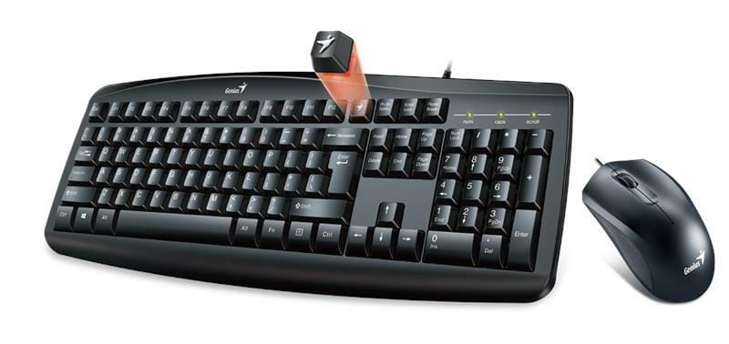 Комплект (клавіатура, миша) Genius KM-200 Ukr Black (31330003410)