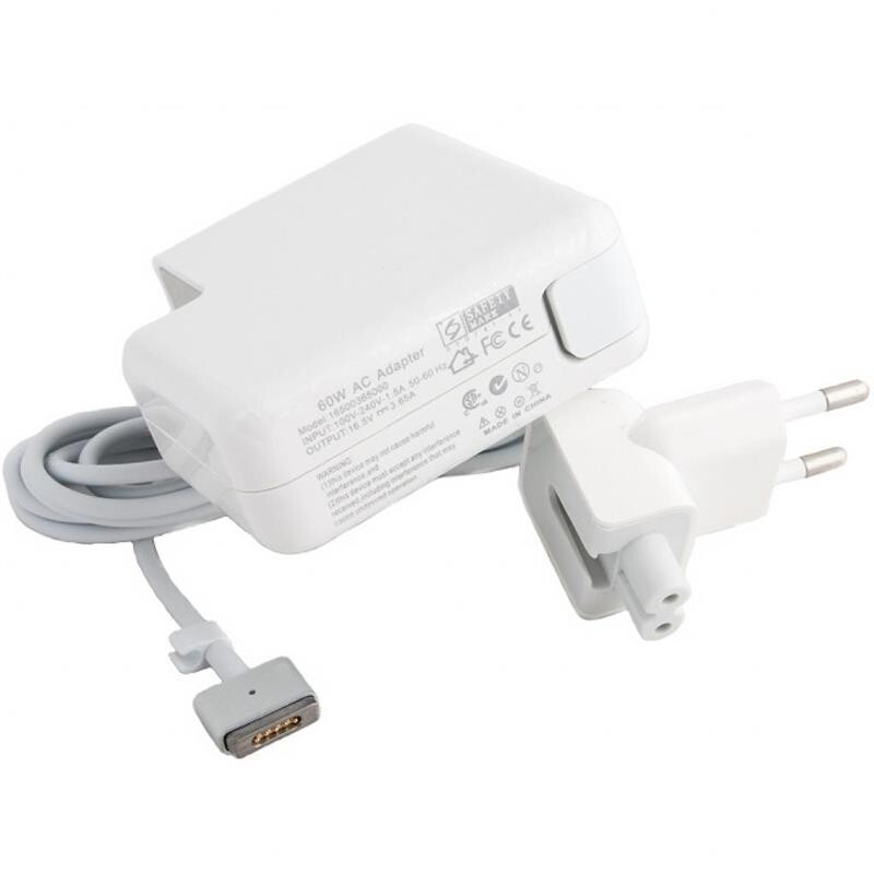 Блок живлення PowerPlant для ноутбука Apple 220V, 16.5V 60W 3.65A MagSafe 2 (AP60KMAG2)